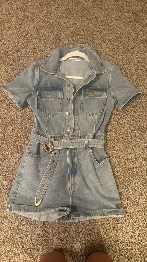 Kendall Lane Jean Romper Size XS