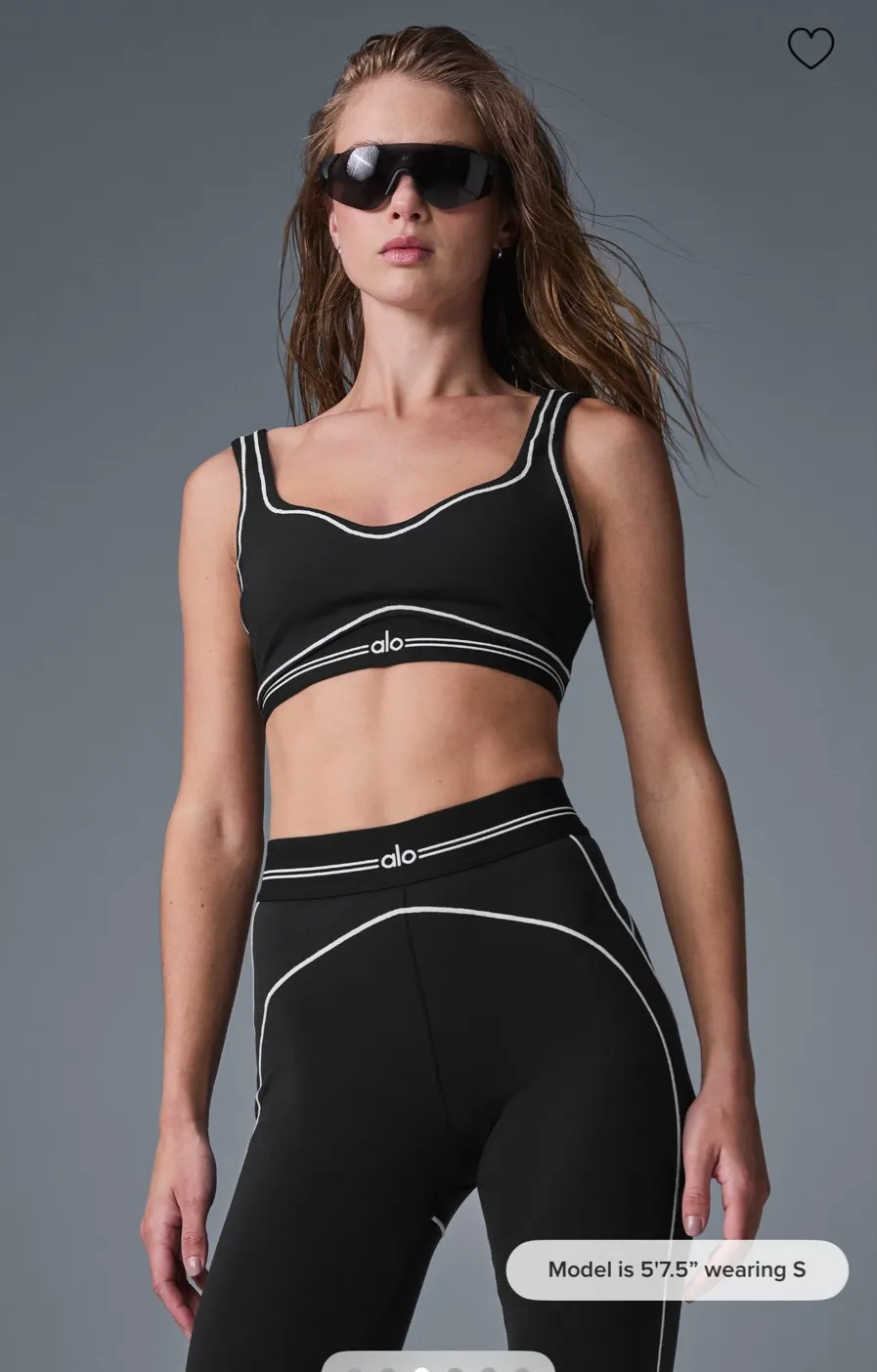 Alo Yoga Airbrush Heart Throb Bra
