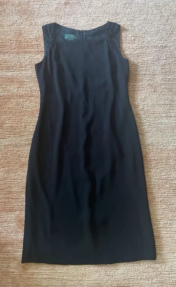 Lauren Ralph Lauren Black Sleeveless Sheath Dress 4 Classic Little Black Dress