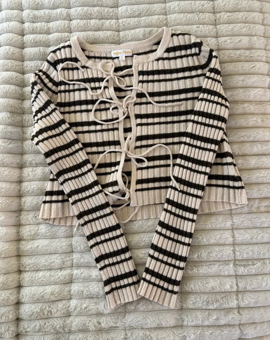 tied knit sweater