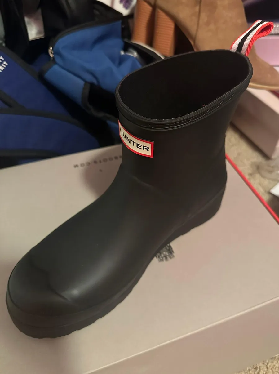 Navy Short Rain Boots
