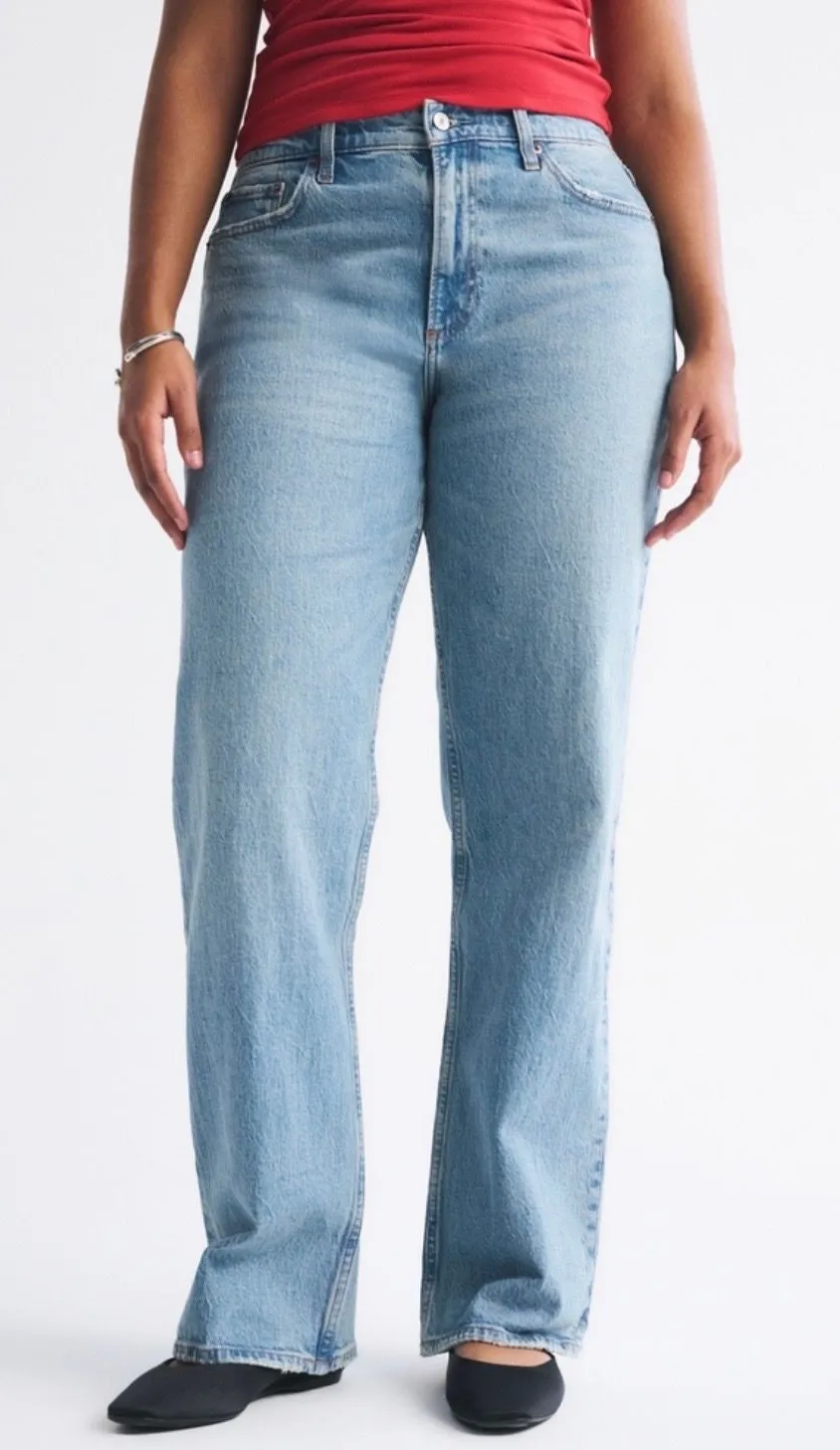 Abercrombie Curve Love Low Rise Baggy Jean