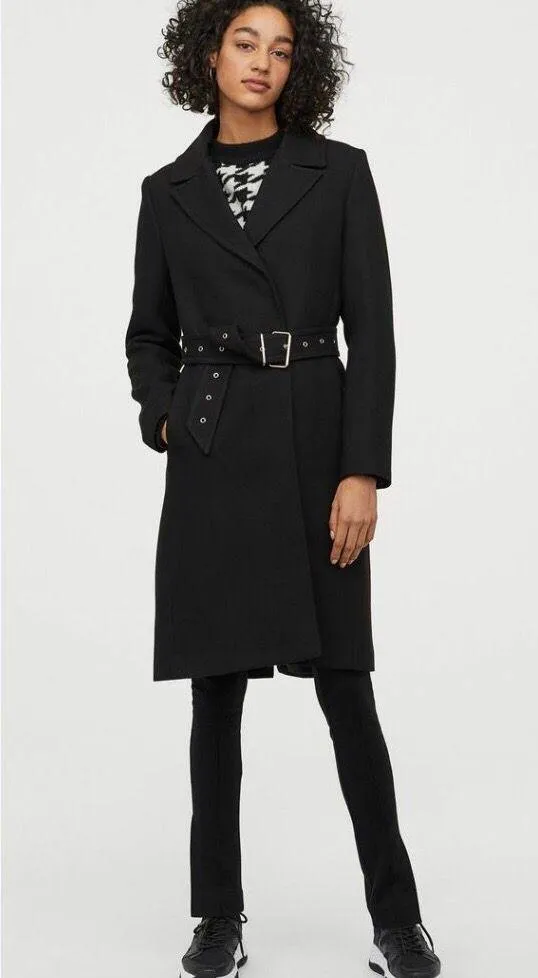 NWT Monteco Italian Wool Blend Trench Coat