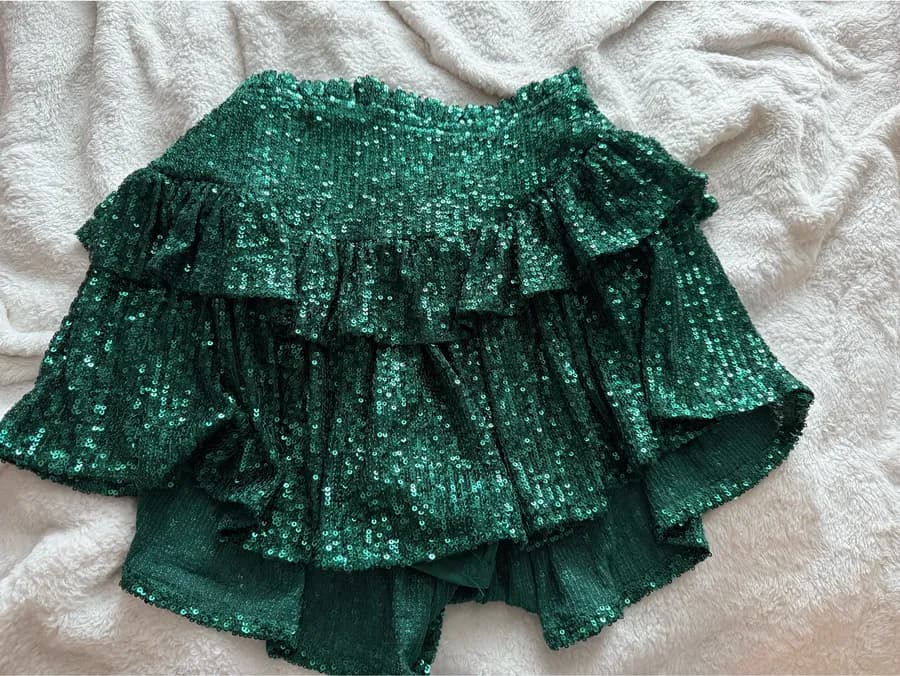 SOLD Sequin Green Skirt Size XS