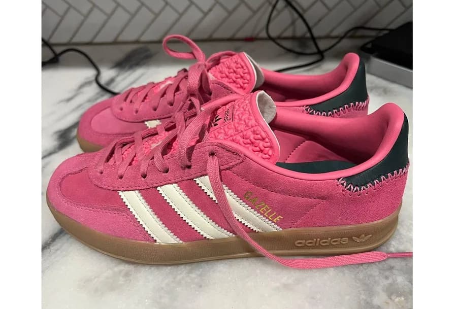 Adidas Gazelle Indoor Women’s 6 Pink White Gum Sole Sneakers IG0670 Retro Casual