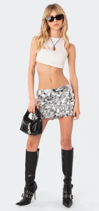 Edikted Sequin Skirt