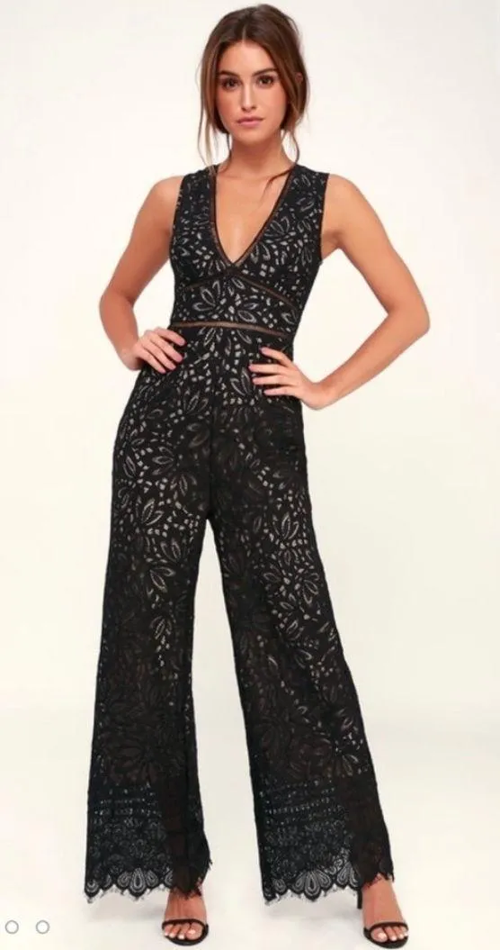 Black Lace Jumpsuit