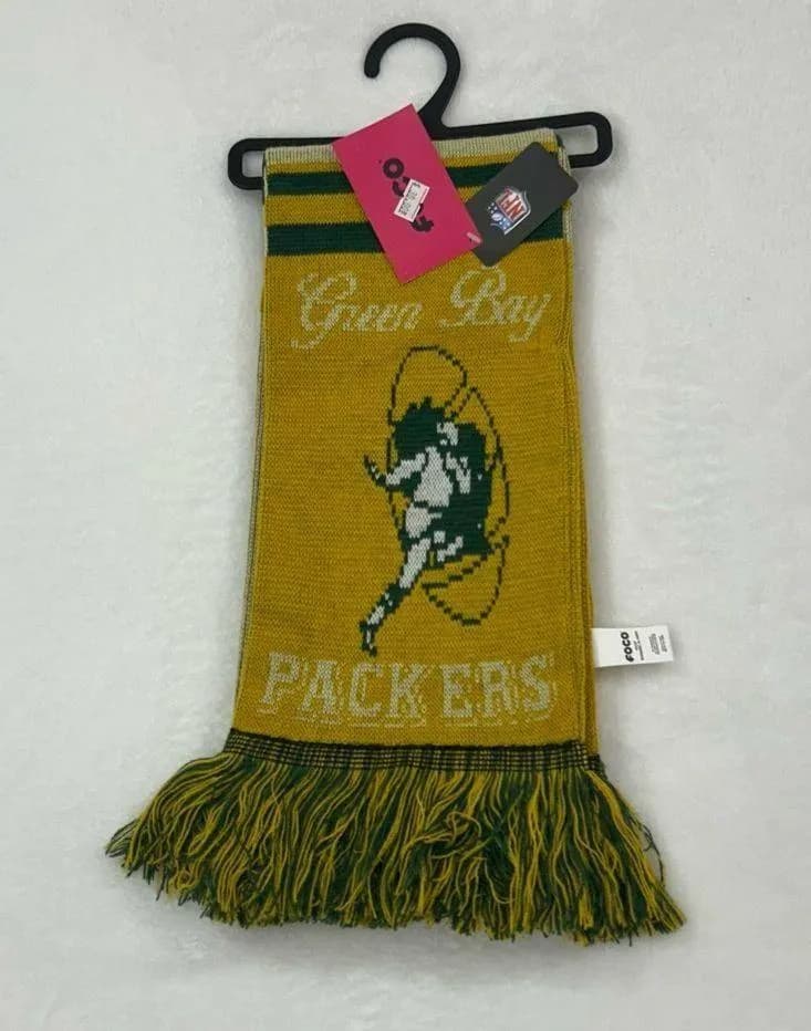 Green Bay GB Packers NFL Football Retro Throwback Team Logo FOCO Scarf Scarve
