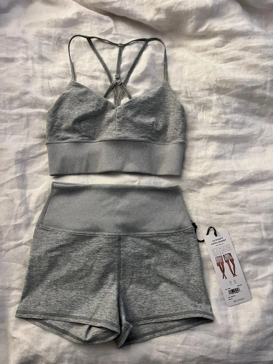 NWT Alo Shorts Size Small And Sports Bra Size Small