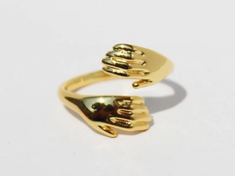 Gold Adjustable Hug Ring