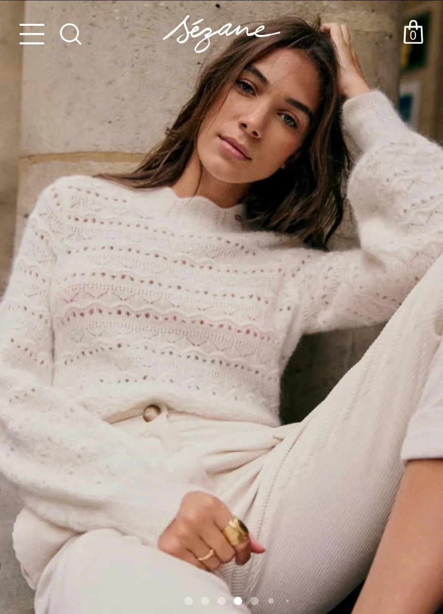 Sezane Lya Sweater In Ecru