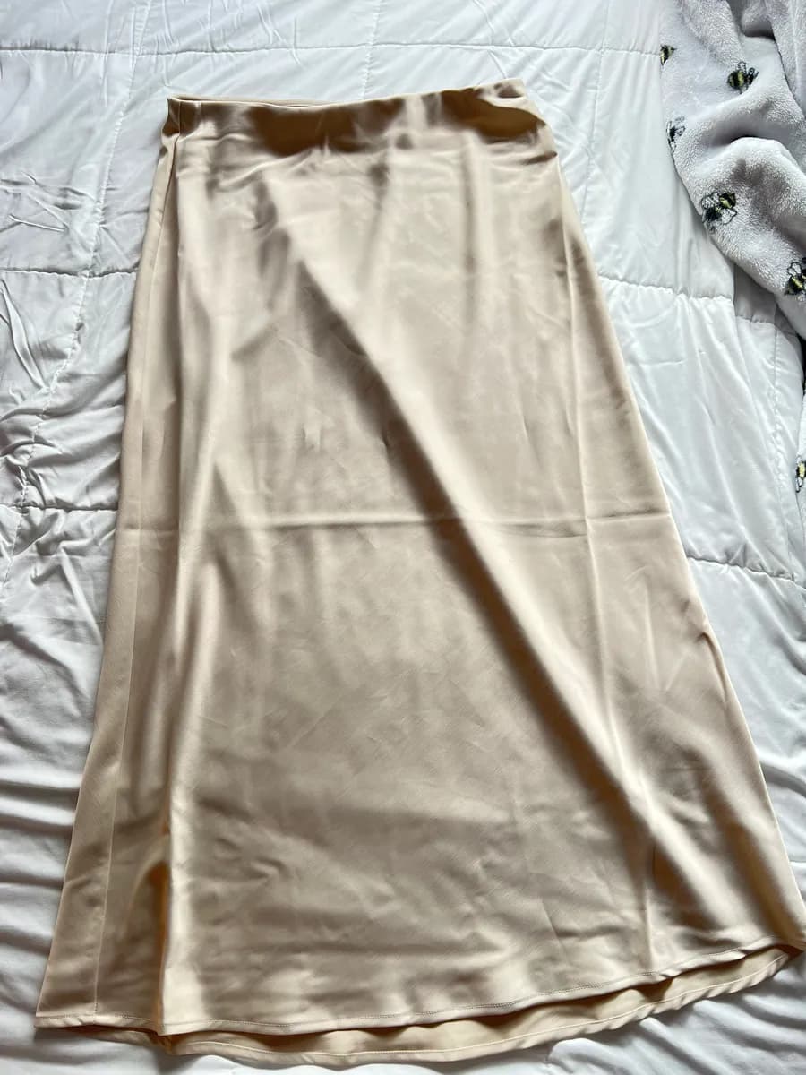 Beige Midi Skirt