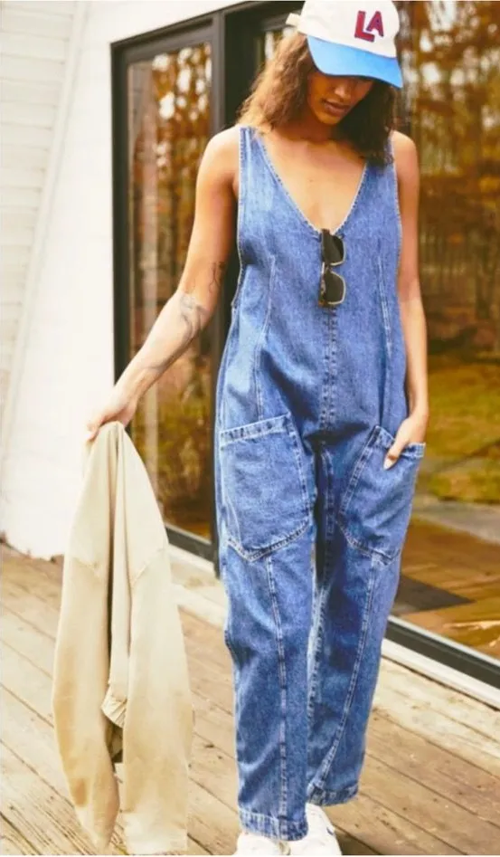 Free People Jumpsuit Denim