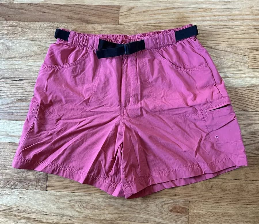 Columbia Women’s Belted Nylon Hiking Cargo Shorts Pink Size Medium