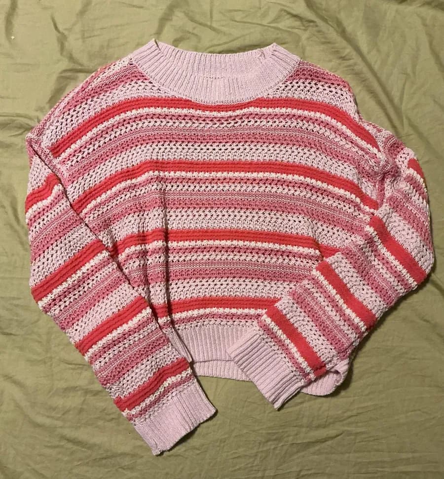 Pink Striped Sweater