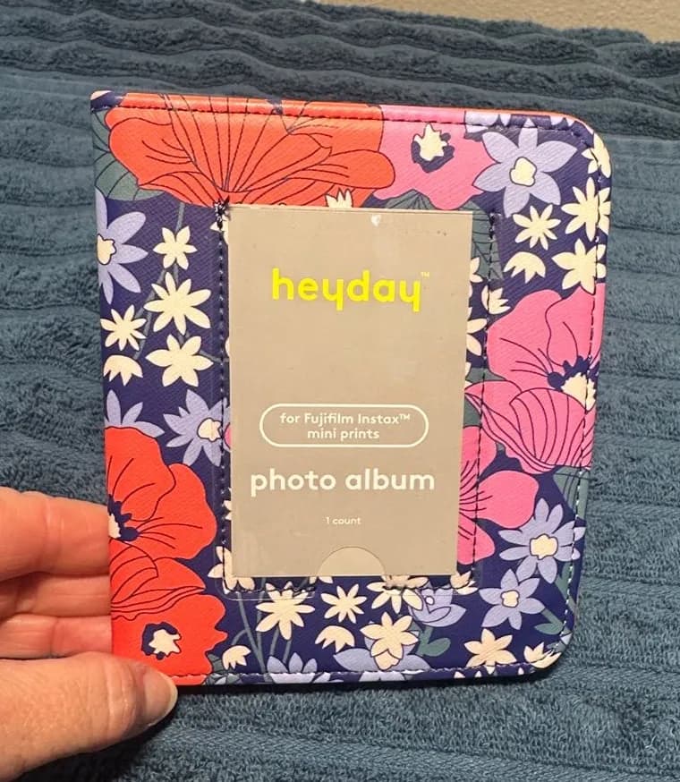 heyday Floral Mini Photo Album / business card holder NWT