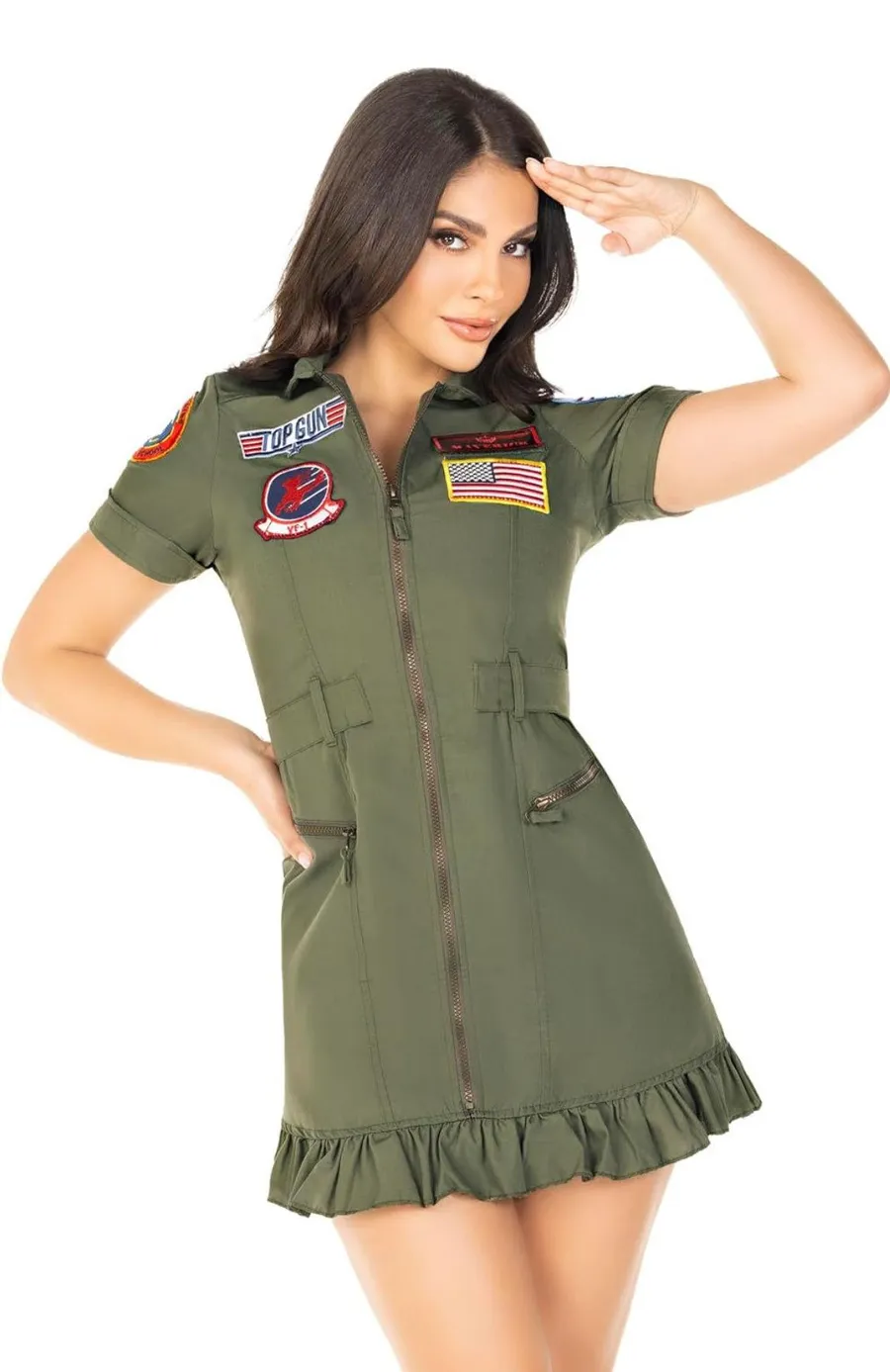Top gun costume Green