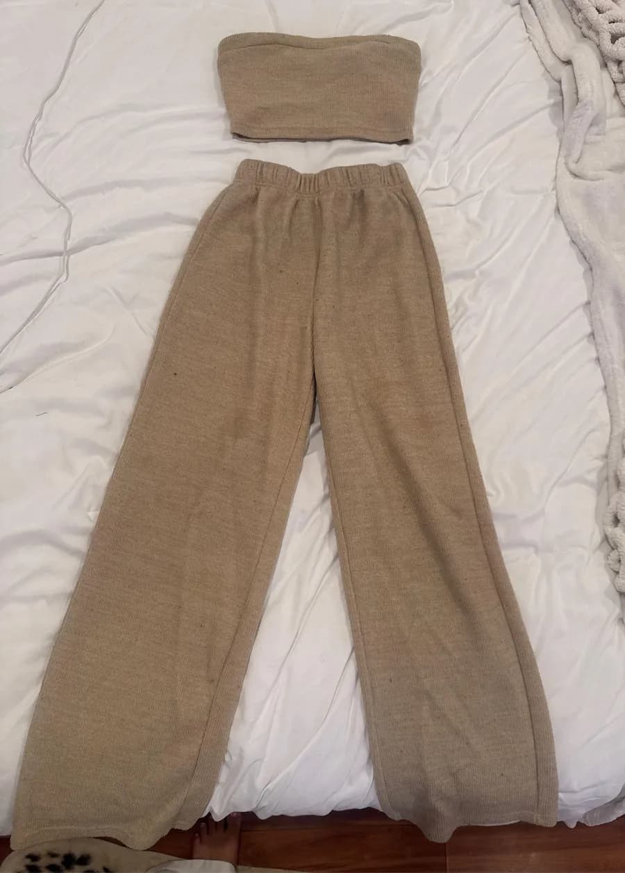 Beige two piece matching set